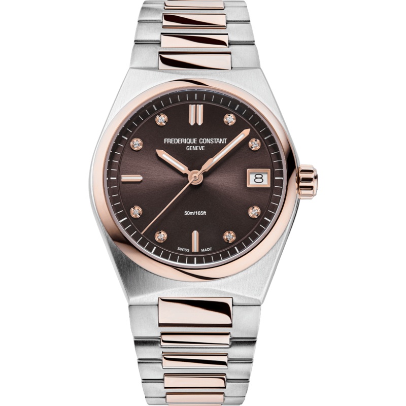 Frederique Constant Highlife Ladies Quartz Stainless Steel & Rose Gold FC-240CD2NH2B