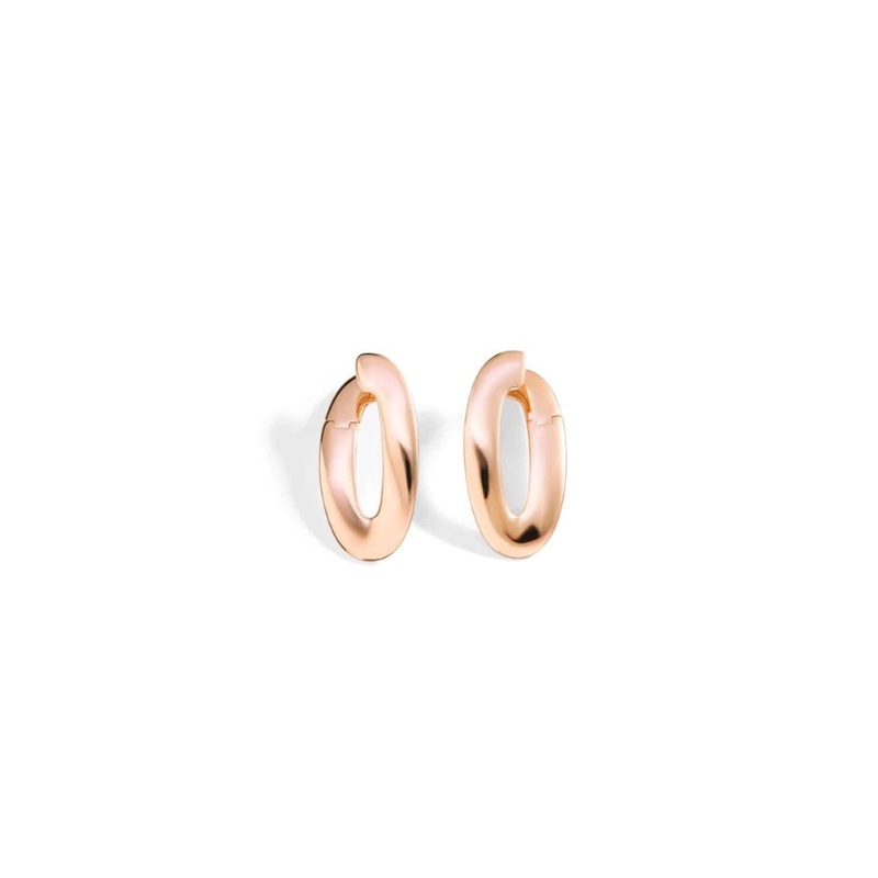 Vhernier 18K Rose Gold Olimpia Link Hoop Earrings